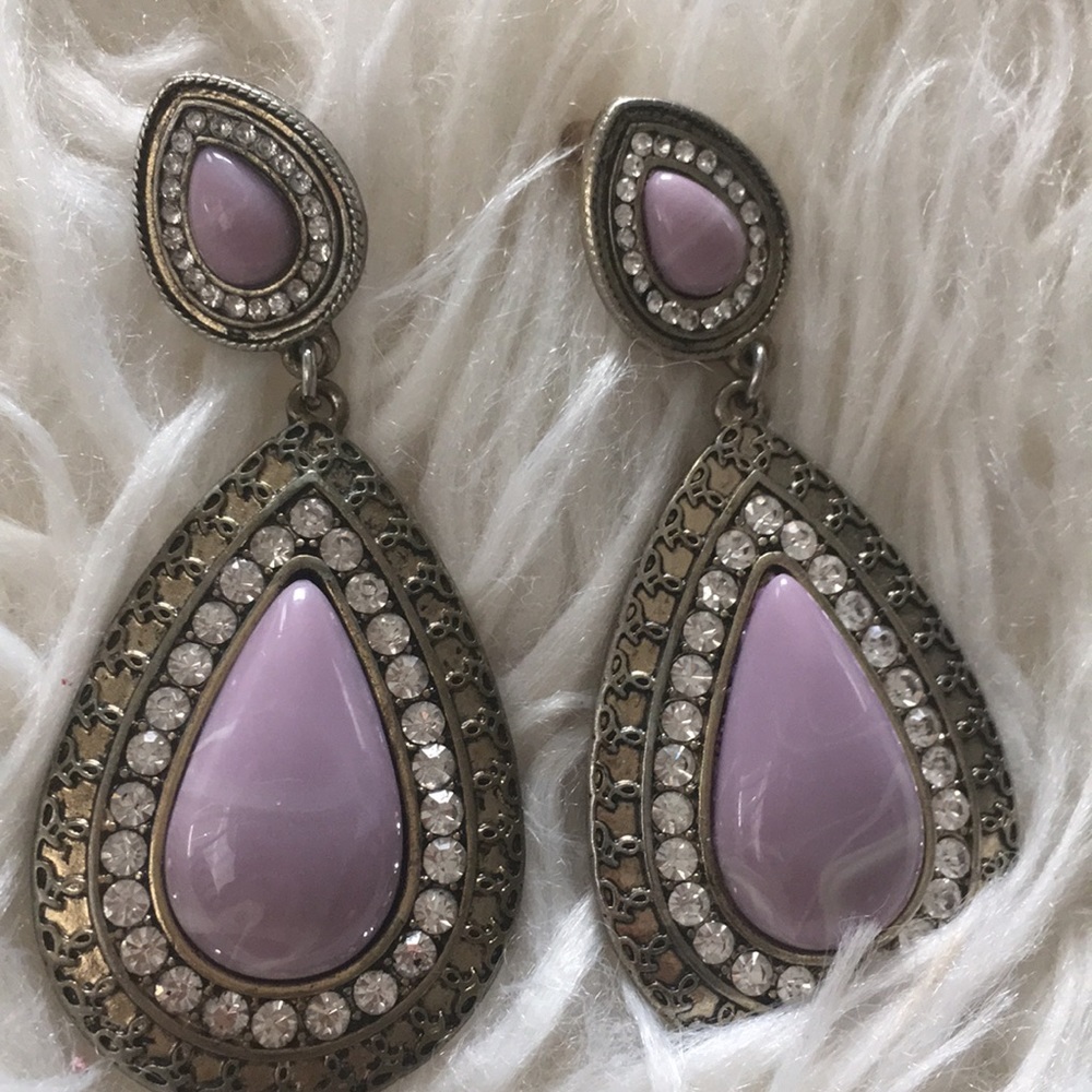 Purple earrings